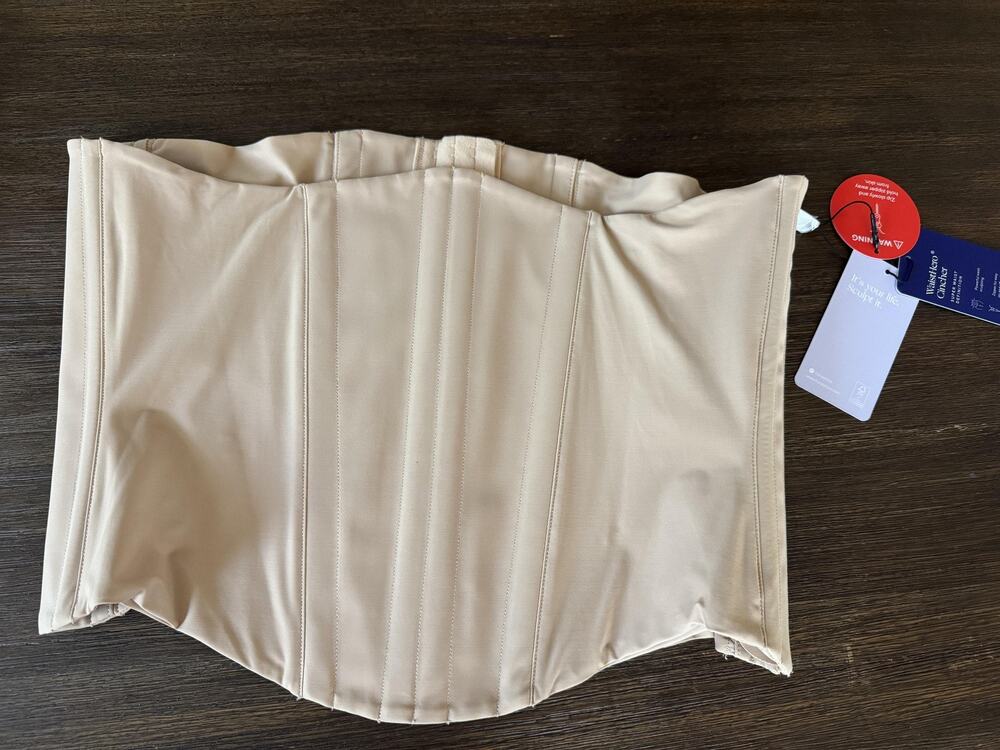 Honeylove WaistHero Cincher Shapewear Womens 1X Beige Firm Waist Trainer Zipper